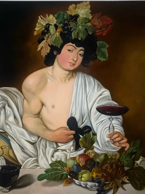 “Bacco” omaggio Caravaggio